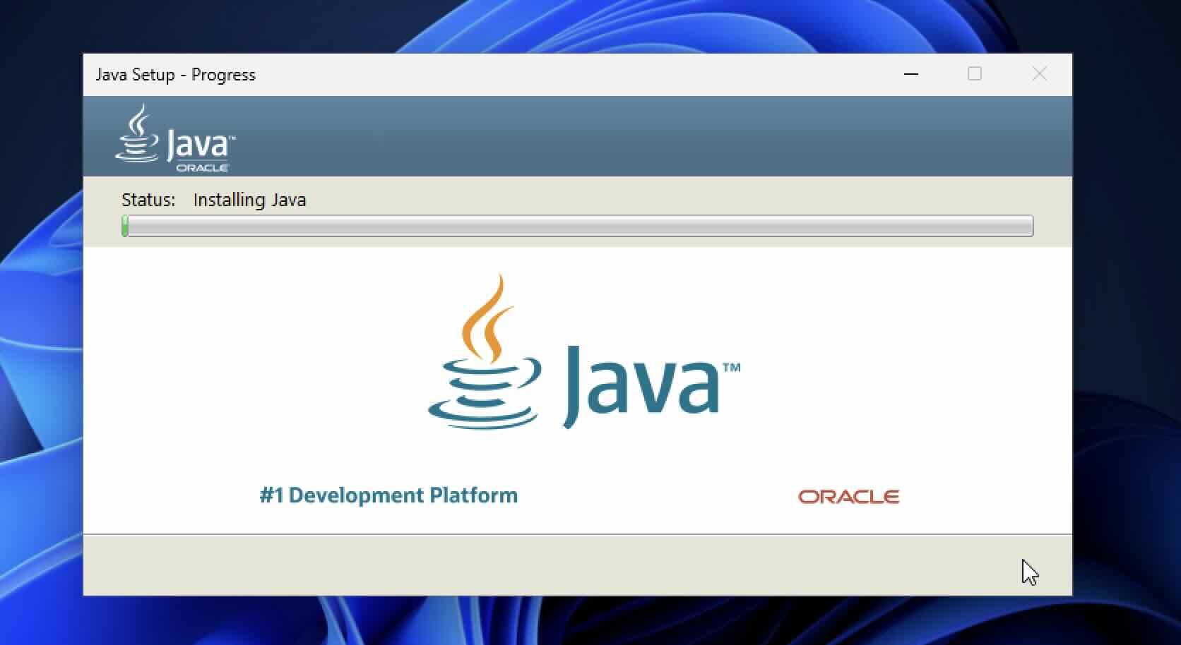 Java Setup - Progress